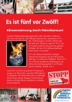 Plakat "Klimawandel wegen Fleisch"