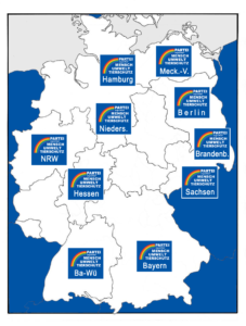 Die Bundesländer, in denen wir zur Bundestagswahl 2017 zugelassen wurden