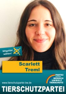 Das Wahlplakat von Scarlett Treml, unserer Spitzenkandidatin zur Regionalversammlungswahl Stuttgart
