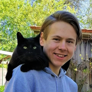 Thomas Kreidemeier mit Katze